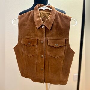 Vintage Agapo Brown Leather Women's Vest🤎 NWOT